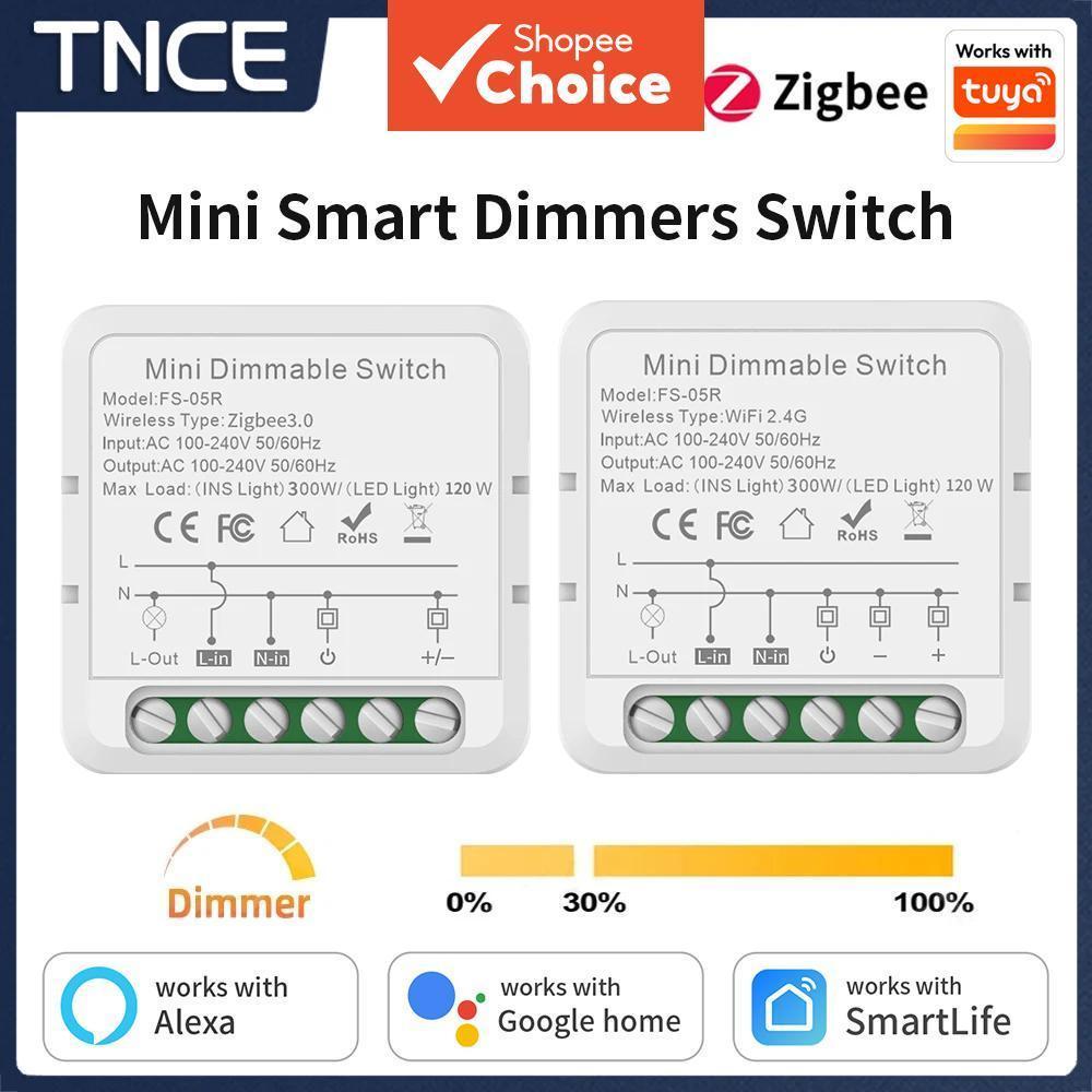 Módulo de Interruptor Dimmer Inteligente Tuya WiFi/Zigbee, Dimmer de Luz DIY, Interruptor Dimmerizável para Casa