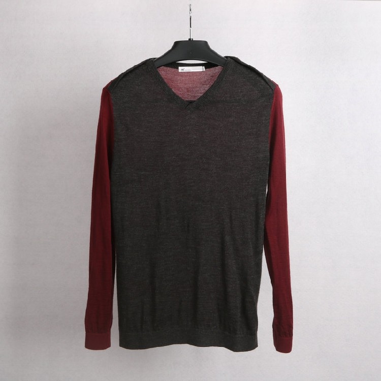 Suéter de fundo masculino fino primavera outono verão Slim-fit gola de coração com decote em V suéter pulôver masculino