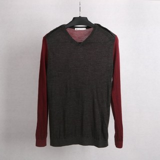 Suéter de fundo masculino fino primavera outono verão Slim-fit gola de coração com decote em V suéter pulôver masculino