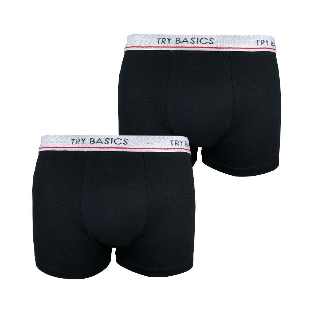 Kit 2 Cuecas Boxer Infantil Box Algodão Cotton Conforto Preta Promoção