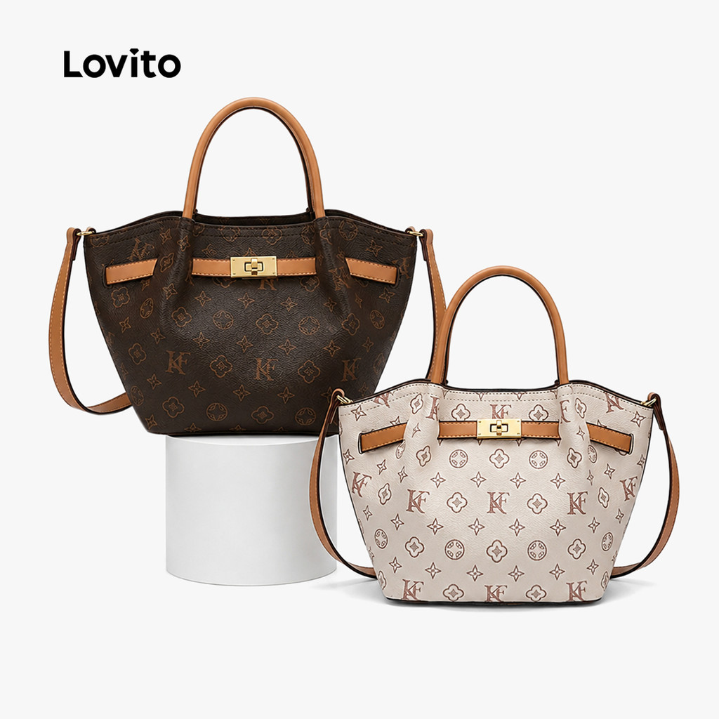 Lovito Bolsa De Ombro Pequena E Casual Estilo Coreano Com Cores Contrastantes Para Mulheres HUFB122FX046