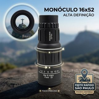 Luneta Monóculo Telescópio Profissional Militar Tático 16x52 8km Com Capa