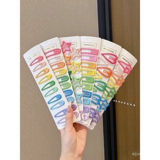 Dopamina colorido estrela grampo de cabelo crianças franja clipe feminino testa cabelo quebrado bb clipe Hairpin bonito