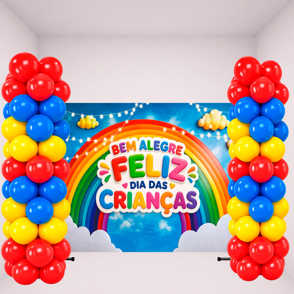 FUNDO FOTOGRÁFICO 3M (L) X 2M (A) DIA DAS CRIANÇAS