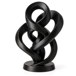 Escultura Abstrata Torção Infinita Decorativa Moderna para Sala Aparador Escritório