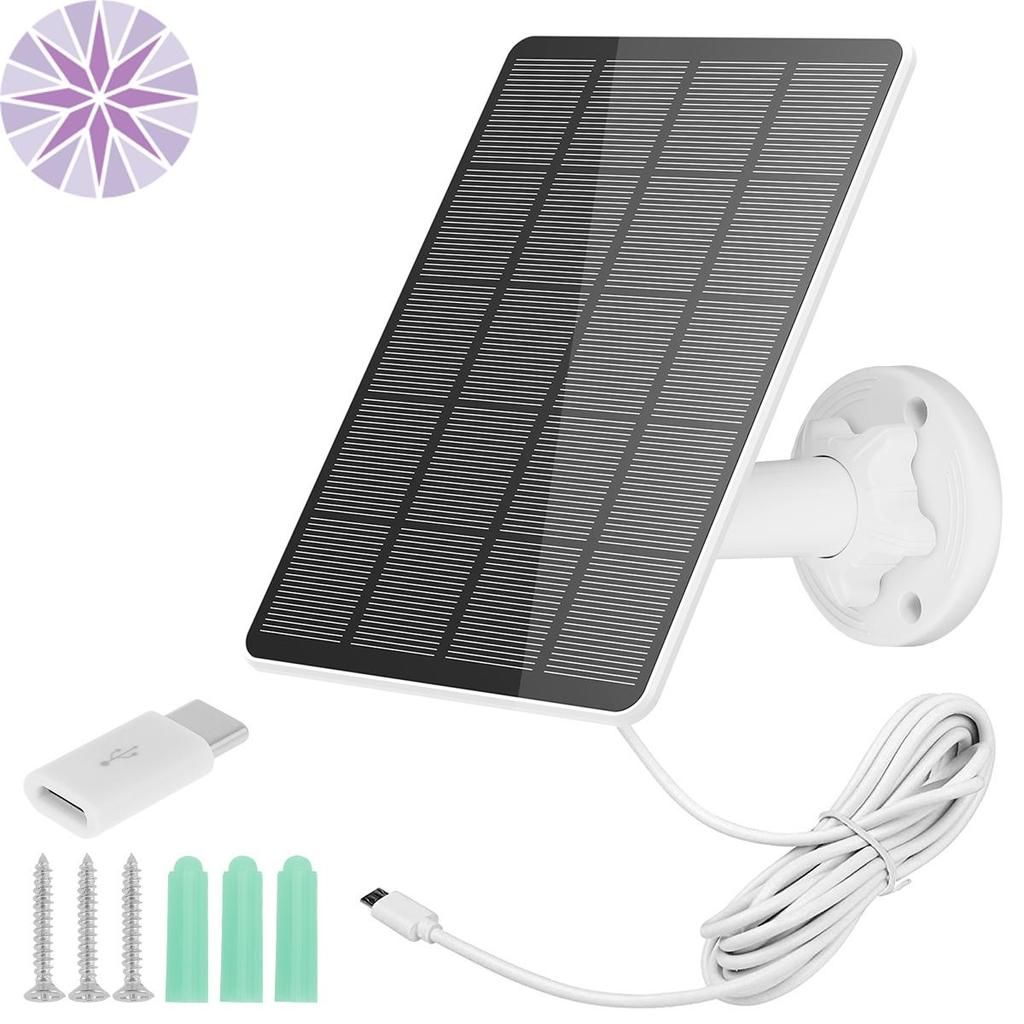 Painel Solar Para Câmera De Segurança 5W Carregador De IP65 À Prova D'água Com 360 ° Montagem Ajustável SHOPCYC2857