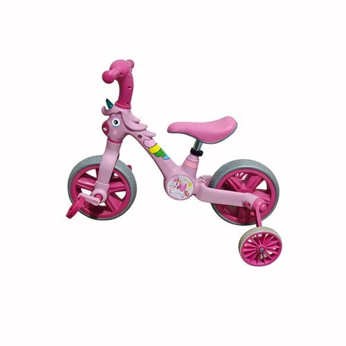 Bicicleta Infantil Rosa Unicórnio Rodinhas Equilibrio Seguranca Diversao