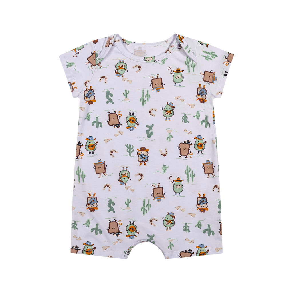 Macaquinho Bebê Menino Estampado Cotton Elian Bege