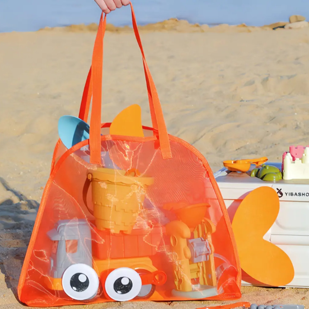 Bolsa de Praia Infantil para Brinquedos em Tela Varias Cores