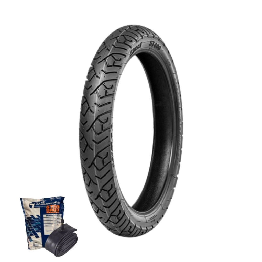 Kit Pneu Moto Vipal ST400 110/80-14 Traseiro PCX150/Biz100-125 + Câmara MJ14 Gulfair