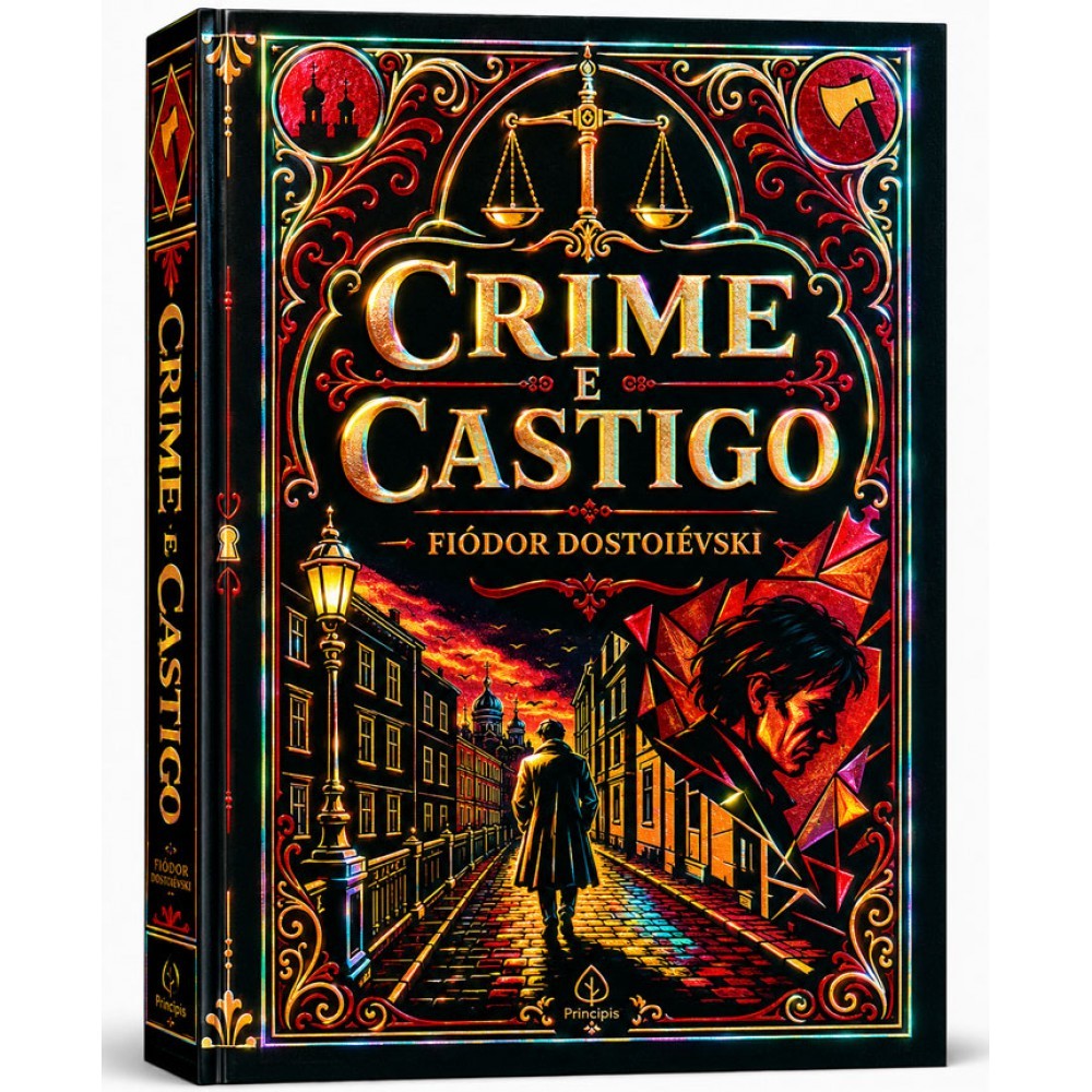 Livro Crime e Castigo - Edição Supreme Capa Dura com Alto Relevo -