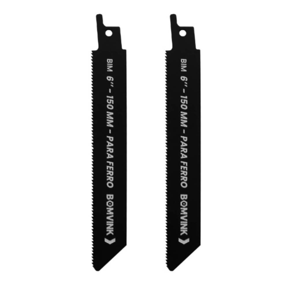 Lâmina serra sabre 150 mm 14 dentes para metal 2 peças - BOM-5137 - Bomvink