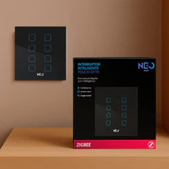 Interruptor Inteligente Touch Zigbee 1/2/3/4/6/8 Botões com Alexa google Bivolt Neo Avant