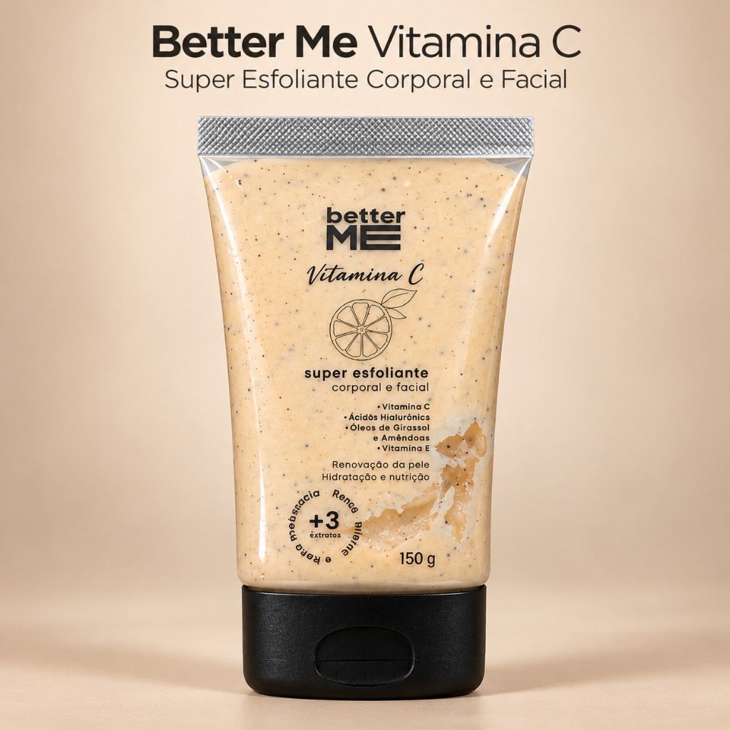 Super Esfoliante Corporal Vitamina C – Esfoliação e Cuidados com a Pele para uma Rotina de Beleza e Autocuidado