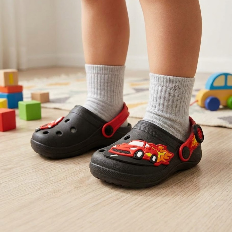 Sandália Infantil Menino Chinelo Nuvem Carro Confortável Leve Macio Colorido Antiderrapante Casual Carros Carrinho — imagem 2 de 2