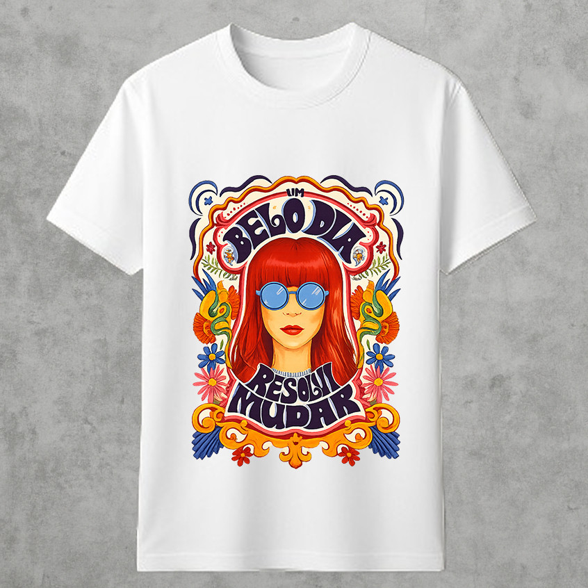 [Camiseta Premium em Algodão Puro]MIA Camiseta Básica Unissex Cantora Rita Lee Mpb Blusa 100% Algodão Lançamento Show