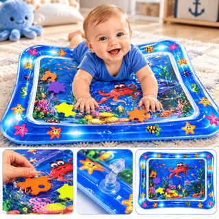Tapete Infantil de Água para Bebê Inflável Atividades Sensorial e Diversão 69x50cm