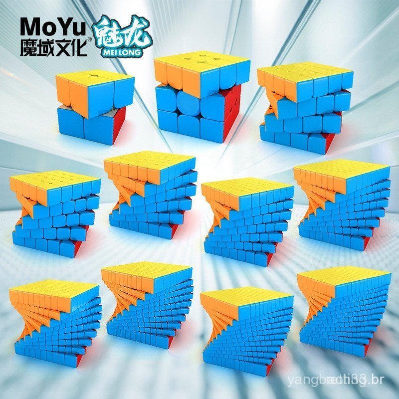 Cubo mágico, série MoYu Meilong, sem adesivos, 8x8, 9x9, 10x10, 11x11, 12x12, cubo Megaminx, cubo de velocidade, brinque