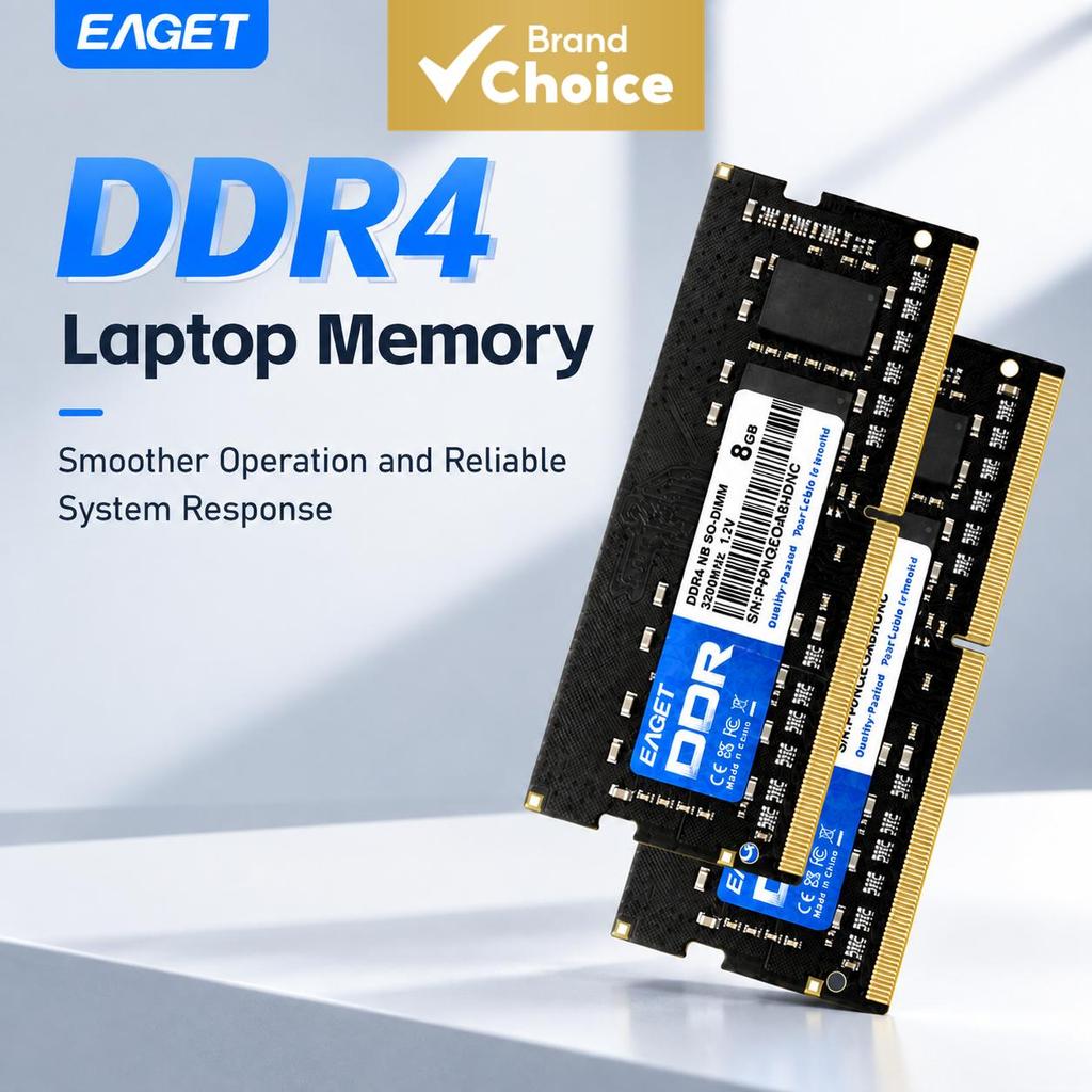 EAGET P40N Laptop Memória 1.2V, DDR4 SO‐DIMM RAM 2 unidades, módulo de atualização de notebook 8GB/16GB