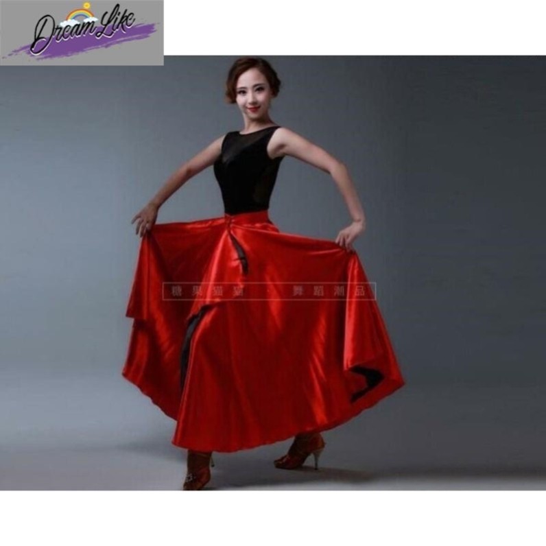 Espanhol tourada dança desempenho capa profissional saia de dança latina capa latina avental adulto grande saia balanço