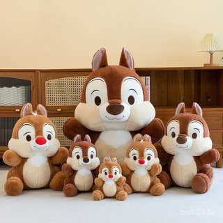 Bonecos de Pelúcia Chip e Dale de 25cm-35cm, Brinquedos de Pelúcia de Esquilos Fofos, Pelúcias de Anime, Almofada Macia 