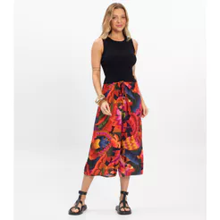 Calça Pantacourt Infinita Cor Vermelho
