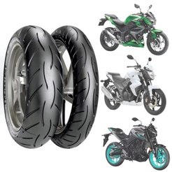 PAR PNEU 110/70R-17 54H + 140/70R-17 66H METZELER SPORTEC M5 INTERACT SEM CAMARA MT03 R3 Z300 NINJA 300 CB 250F Twister