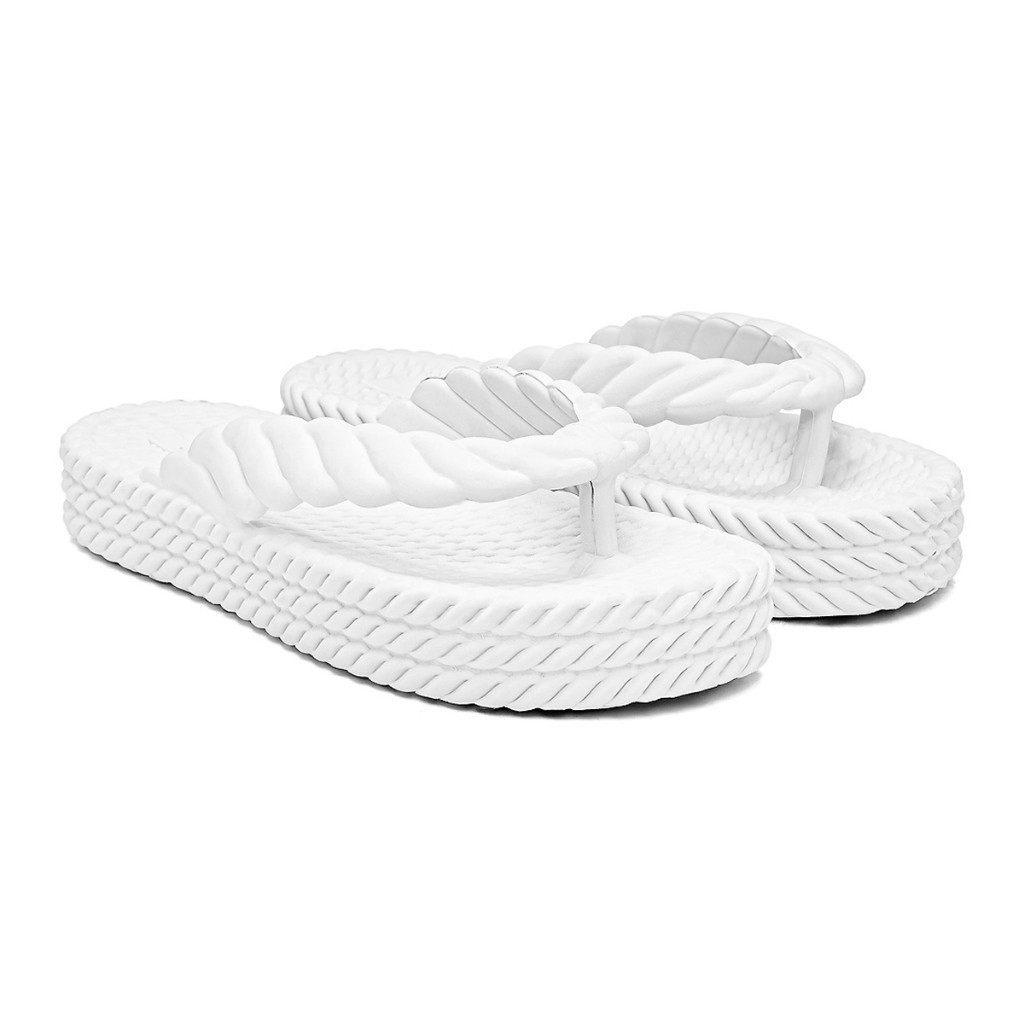 KIT 2 Chinelo Slide Trançado Conforto Macio Casual Feminino Plataforma Alta Nuvem EVA Antiderrapante Flatform Salto Alto