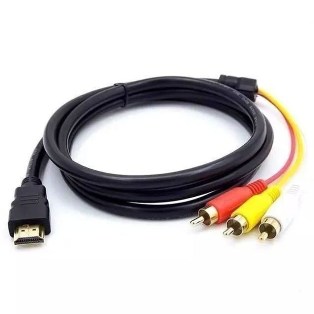 Cabo HDMI para 3 RCA AV Áudio e Vídeo Full HD 1.5M