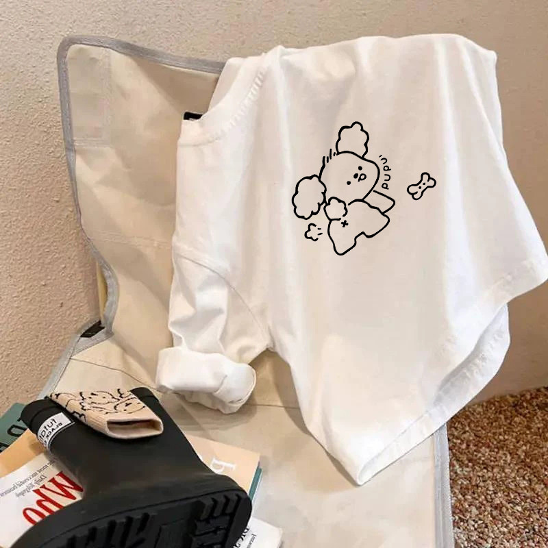 2026 novo estilo infantil puro algodão manga comprida camiseta primavera outono estilo ocidental meninos meninas branco 