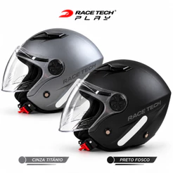 Capacete Moto Aberto Race Tech Play Urbano Original Ventilado Novo Lançamento