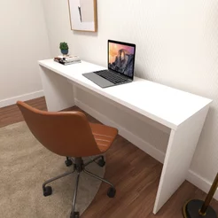 Escrivaninha Mesa Escritório 100% MDF 180CMX42CM 180cm Branca Branco