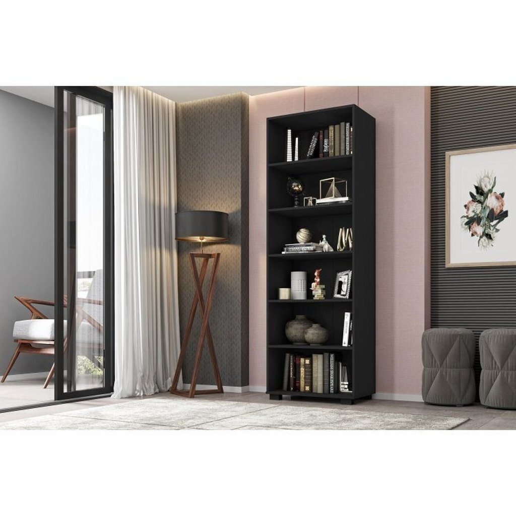 Kit 3 Estantes para Livros 5 Prateleiras 188CMX60,5cm Office Preto/Tx Preto Tx · foto 2