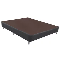 Base Box Sommier Linho Viúva 128x188x30 Ortobom Cinza Cinza
