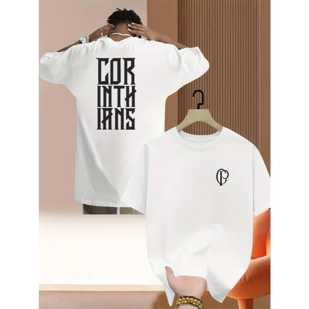 Camiseta Time Corinthians Esportiva Camisa 100% Algodão Poderoso Timão Futebol Confortável Regular- Nexus Style