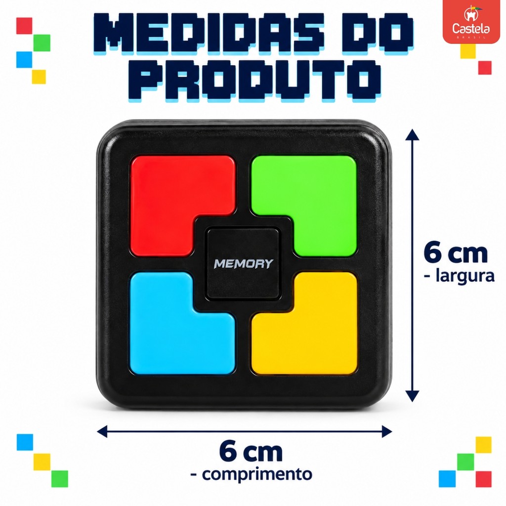 Brinquedo Jogo de Memória das Cores Com Luzes e Som Castela — imagem 2 de 2