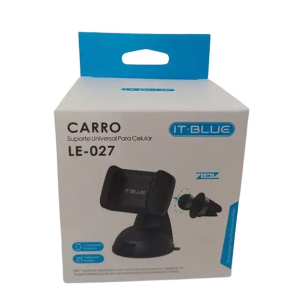 Suporte Celular Veicular Carro Ventosa Gruda Painel 2 em 1