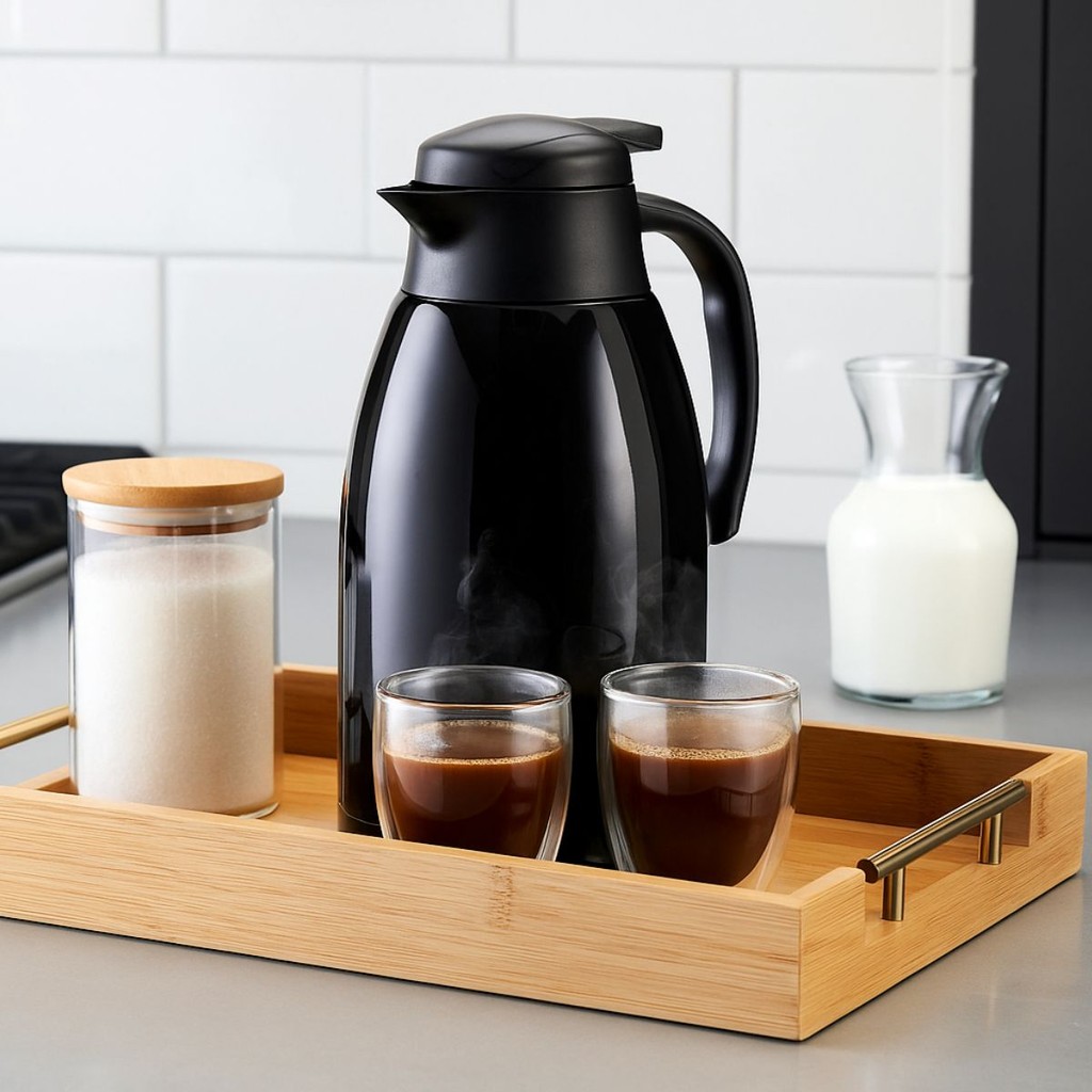 Bandeja Retangular de Bambu 35x25cm com Alças Douradas Elegante Multiuso Servir e Decorar