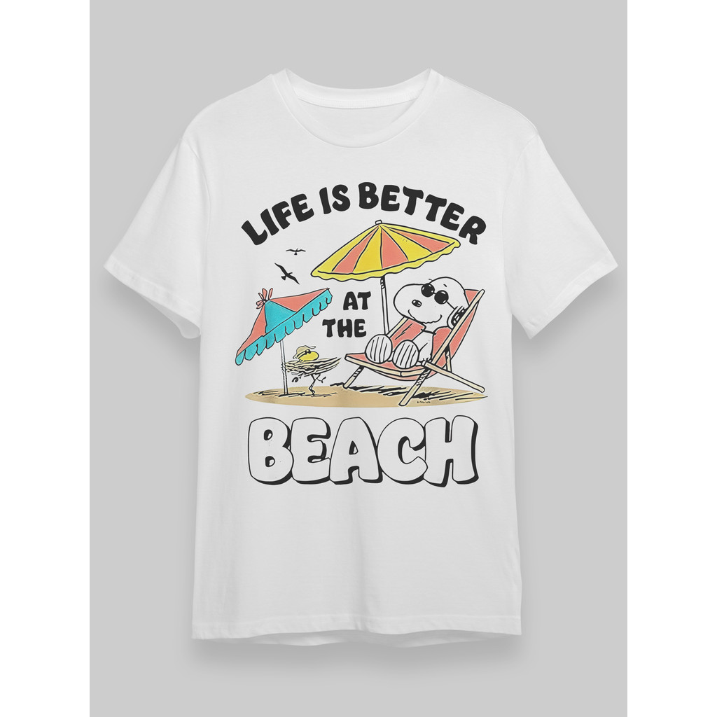 BR.Moonlight Camiseta Feminina Snoopy Passeio Casual Unissex Oversized 100% Algodão Dia a Dia Lazer