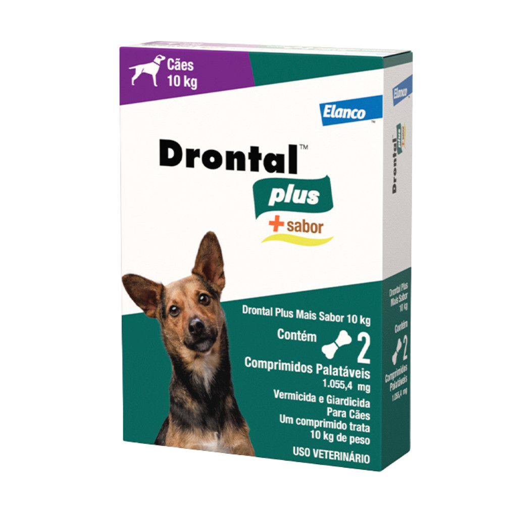 Drontal Plus Cães Até 10Kg Carne Com 2 Comprimidos - Elanco em Oferta na Shopee