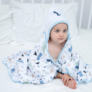 Toalha Com Capuz Bebê Papi Soft Bordado Dinossauro em Oferta na Shopee