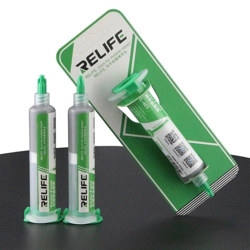 RELIFE RL-403 10CC Pasta De Solda De Alta Qualidade Fluxo Sem Limpeza Original Estanho Para Ferramentas De Reparo De Fer