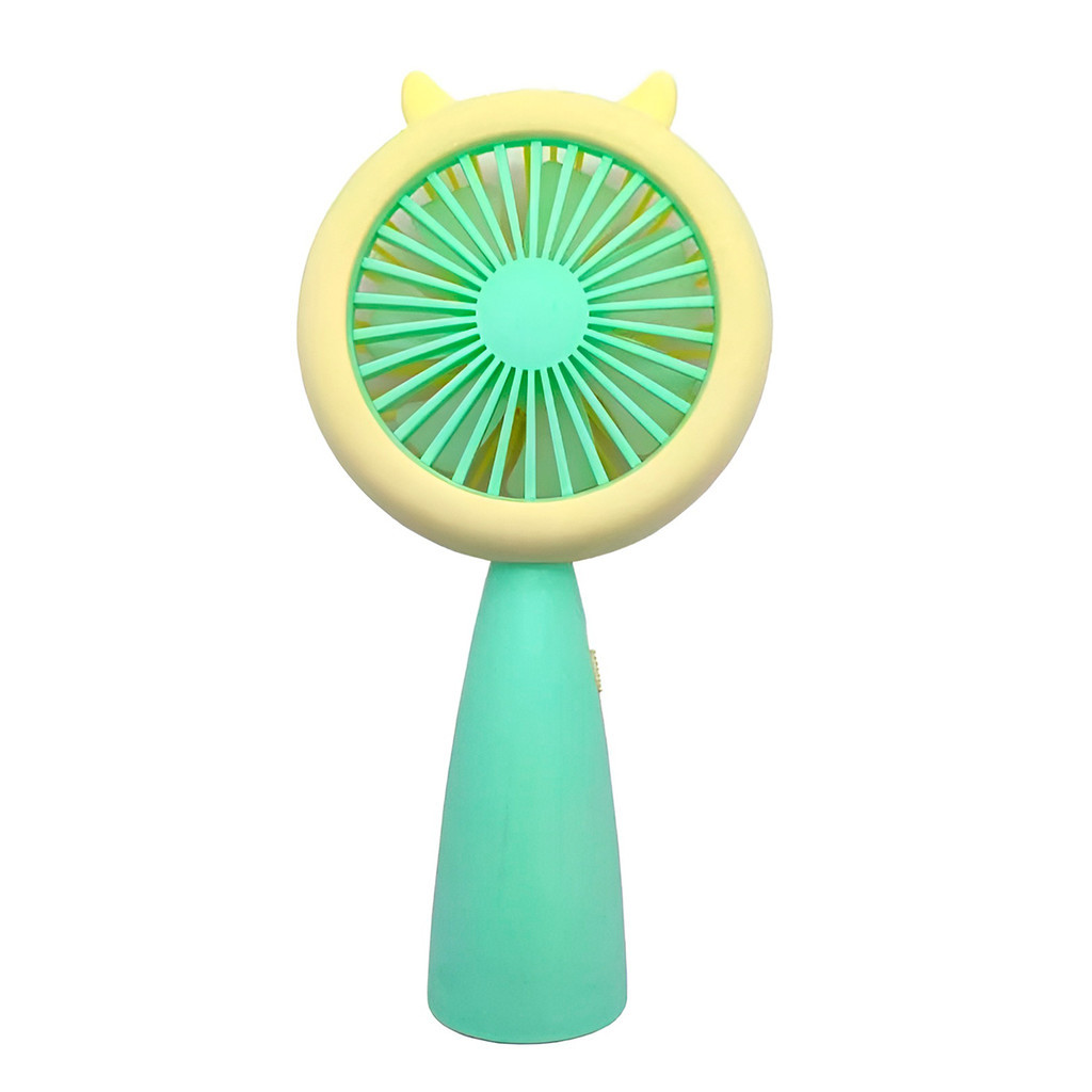Mini Ventilador Recarregável USB LED Verde de Mesa