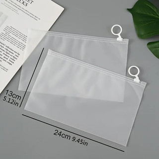 KIT 10/20/30/50 Sacos De Armazenamento Transparentes Com Etiquetas e Zíperes Para Classif…