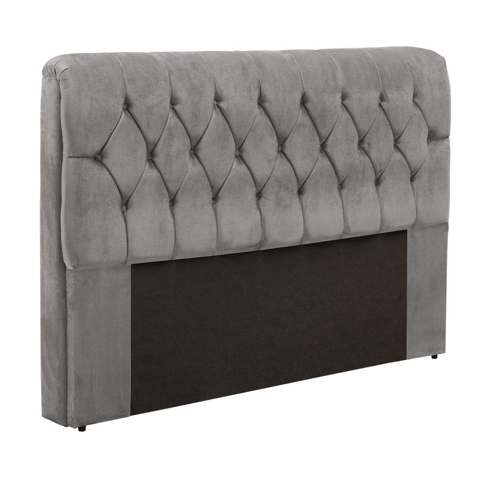 Cabeceira Lucca Jasmim 160cm Queen Painel para Cama Box Cinza Moderna em Oferta na Shopee