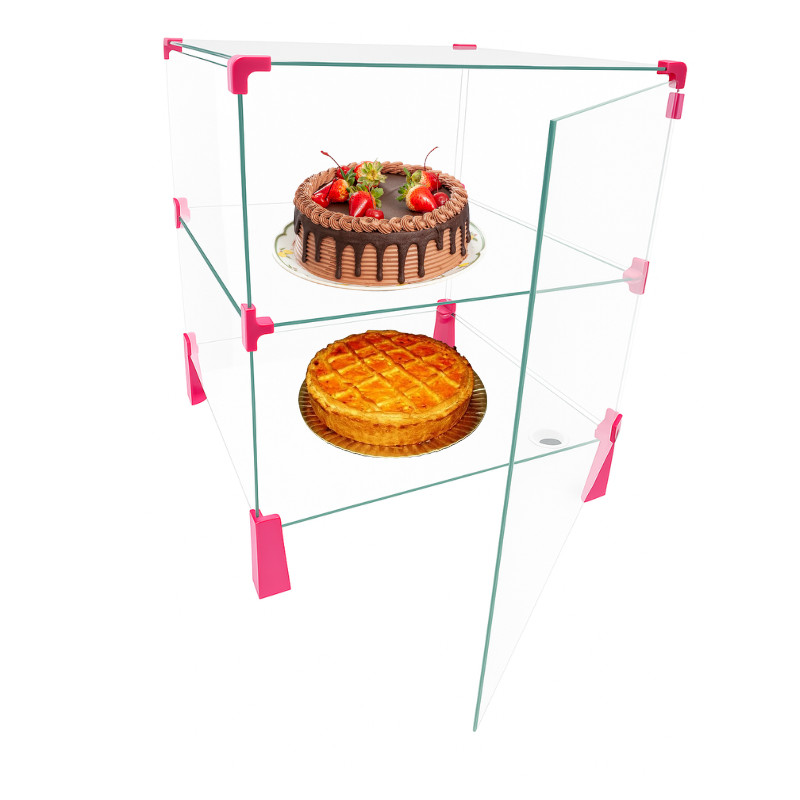 Baleiro Display Vidro Temperado Doceria, Bolos, Com Porta