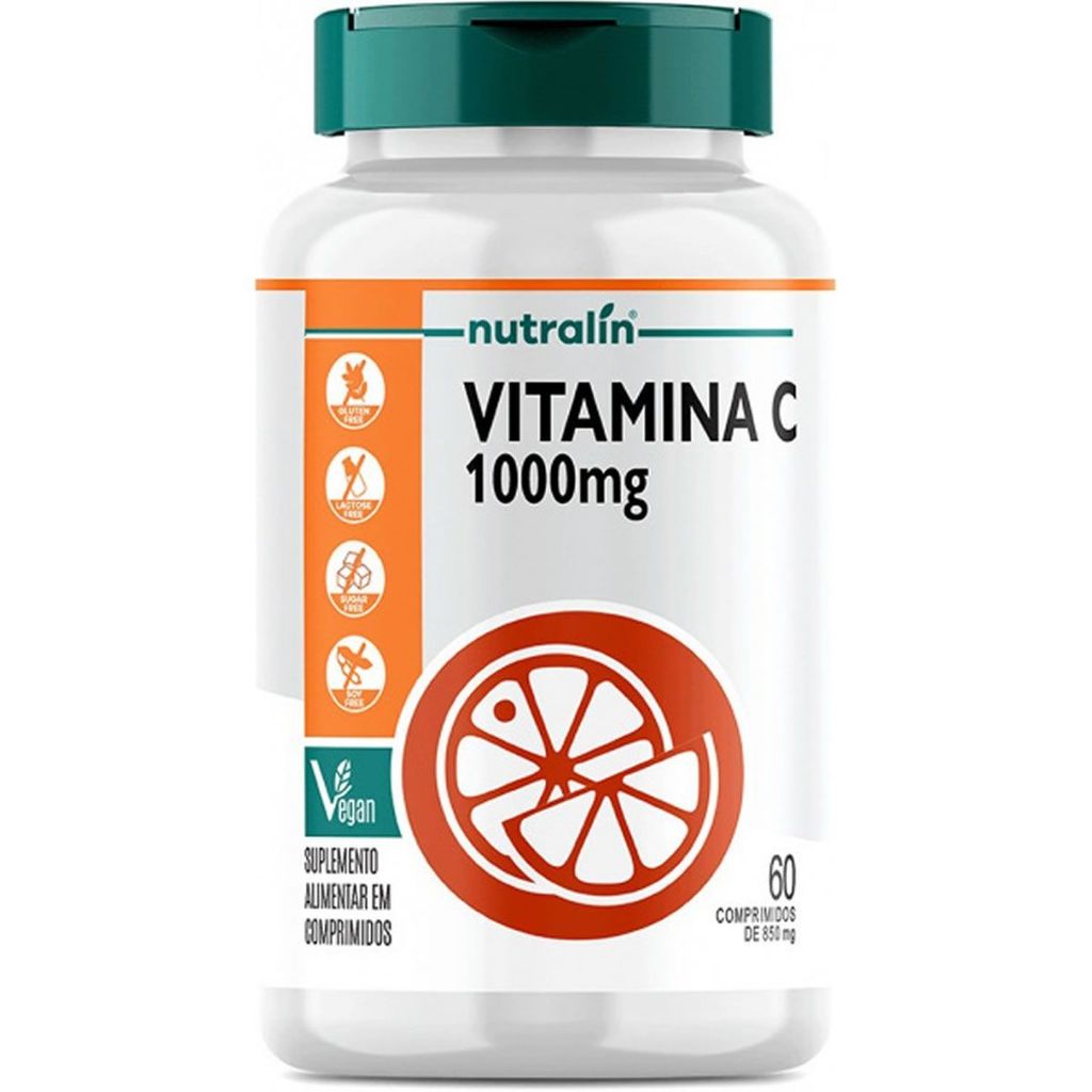 Vitamina C Vegan - 60 Comprimidos - Nutralin em Oferta na Shopee