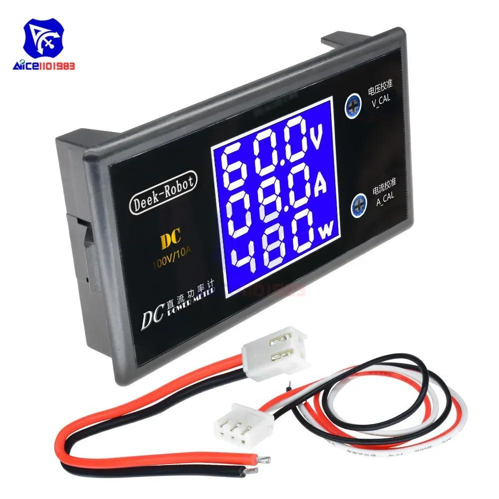 LCD Digital Voltímetro Amperímetro Wattímetro Tensão Atual Medidor De Energia Volt Detector Testador Monitor DC 0-100V 1 em Oferta na Shopee