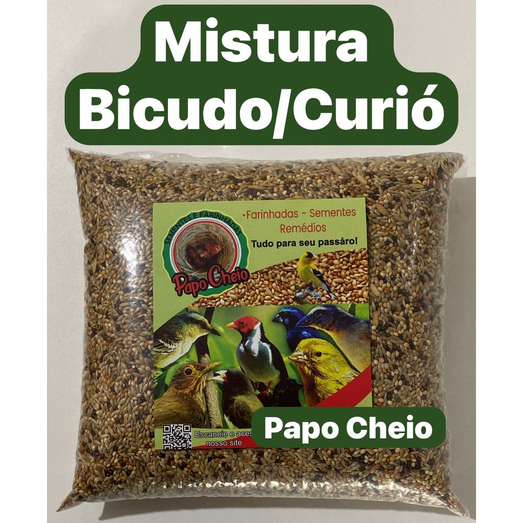 Mistura Bicudo Curió à granel 500gr. em Oferta na Shopee