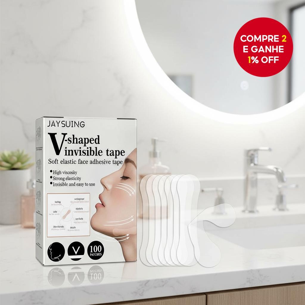 100 unidades/caixa de adesivos invisíveis para lifting facial, reduzir linhas finas e rugas.